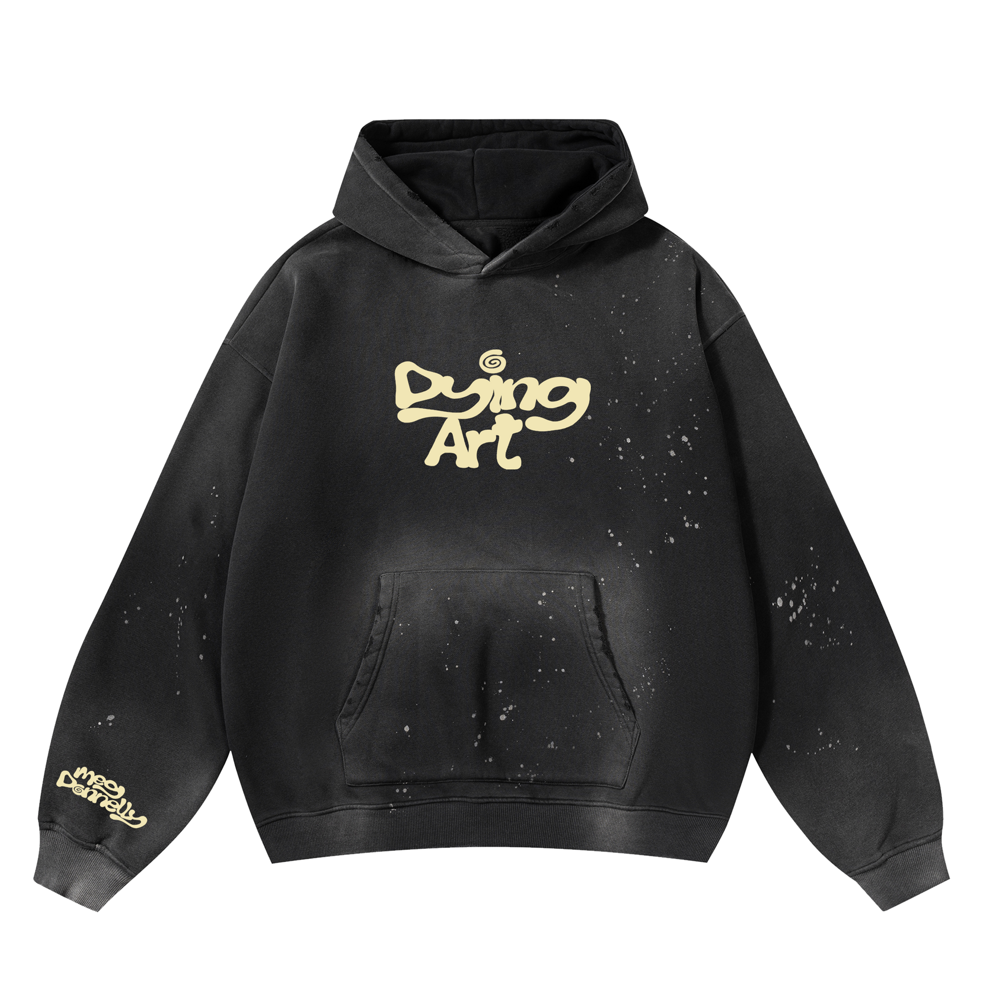 Dying Art Sun Faded Paint Splatter Hoodie