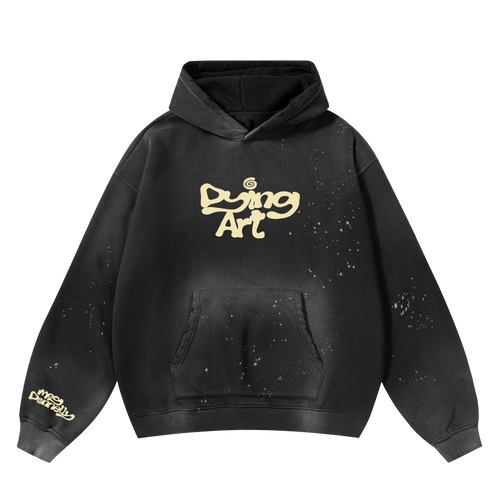Dying Art Sun Faded Paint Splatter Hoodie